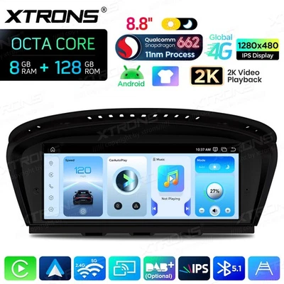 8,8" Für BMW E60 E90 E61 M5 E91 E92 E93 CIC Autoradio Android 14 8-Kern 8G+128GB - Bild 1 von 4