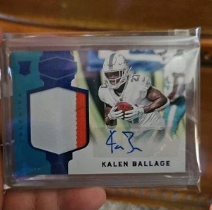 Tarjeta Karen Ballage 2018 Panini Plates & Patches 34/50 firmada #222 automática - Imagen 1 de 3