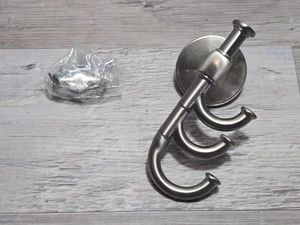 Delta Multi-Purpose Robe and Clothes Hook Expandable Brushed Nickel VEIL35-DN - Picture 1 of 5