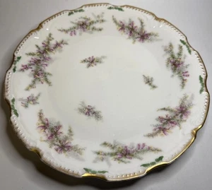 Vintage Floral Plate Limoges France Gold Edges L S & S-8.5” - Picture 1 of 11