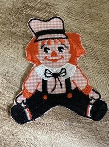 Raggedy Ann and Andy Appliqué Patch Vintage 1970’s Orange Gingham (one Andy Only - Picture 1 of 14