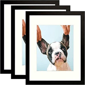 New 3Pack 8x10 Picture Frame Black Gallery Photo Frames Table Top, Wall Mounting - Picture 1 of 5