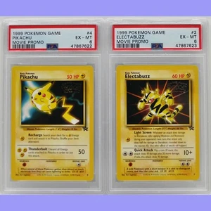 Pokemon Pikachu & Electabuzz Black Star Movie Promo PSA 6 Excellent- Mint - Bild 1 von 12