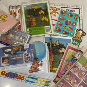 VTG Garfield Stationary Mixed Large Lot Rulers Memo Board Pencil Notes Envelopes - Picture 1 of 15