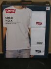 3 pack LEVI'S Premium 100% Cotton CREW NECK T-Shirt Tee MEDIUM 38-40" WHITE 