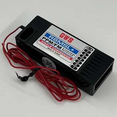 GWS R8MSL+ 7/8-CHANNEL RC RECEIVER 35 MHZ FM PPM SINGLE CONVERSION FOR PLANES - Image 1 of 4
