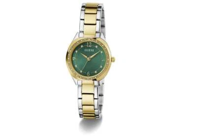Orologio Acciaio Donna GUESS Oro e argento Fondo Verde con cristalli GW0767L4 - Immagine 1 di 4