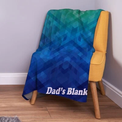 Dads Blanket Geometric Fathers Day Gift For Dad Soft Fleece Throw Blanket - Image 1 of 4