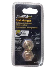 JOHNSON LEVEL & TOOL 405 BRASS STAIR GAUGE SET, THUMB SCREW - Picture 1 of 3