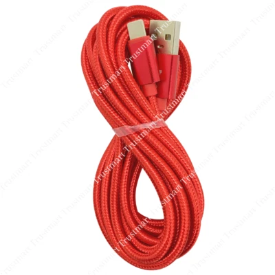 Кабель быстрого зарядного устройства USB для iPhone 6 7 8 XR 11 10 футов высокопрочный шнур зарядки данных - Изображение 1 из 4