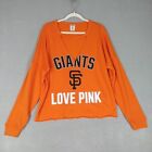 PINK Victoria's Secret X New Era Sweatshirt Womens M Orange SF Giants Baseball