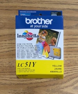 Original Brother LC51Y Tintenpatrone Gelb Versiegelt Neu Ablaufdatum 07/2022 (D) - Bild 1 von 2