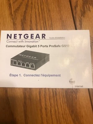 Netgear Connect With Innovation GS105v4…Instruction OEM Manual Only Ships N 24h - Image 1 of 2