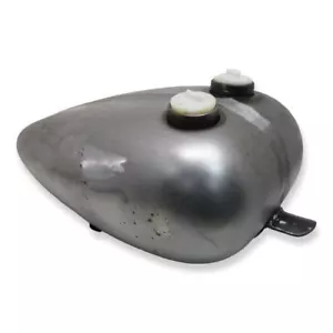 Tank 3.3 Gallon Plain Metal With Double Cap Ideal For Chopper Bobber Motorcycle - Picture 1 of 1