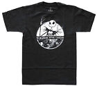Disney Nightmare Before Christmas Jack Circle Black Men's Graphic T-Shirt New