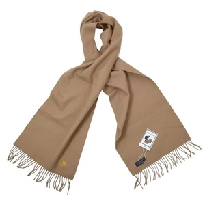 BURBERRYS Schal 100% Wolle Vintage ca 178cm Beige Tan Made in England Classic Me - Imagen 1 de 6