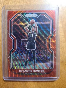 2021 Panini Prizm Basketball De'Andre Hunter Red Wave Prizm #38 Hawks - Picture 1 of 2