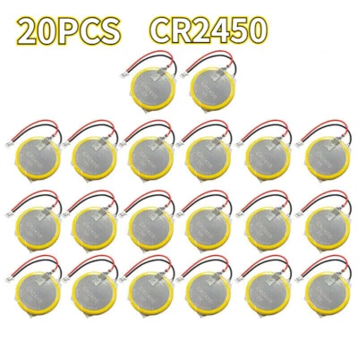 20PCS 3V 550mAh CR2450 Battery with Square Hole Plug For AFPX-BATT, FP-X Series - Image 1 of 4