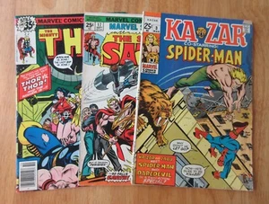 Lot of 3 Unrelated '70s Marvels: KA-ZAR #3•SPOTLIGHT/SATAN #17•MIGHTY THOR #276 - Picture 1 of 8