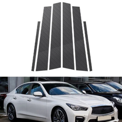 6 шт стойки стойки из углеродного волокна крышка окна двери для Infiniti Q50 V37 2014-2023 - Изображение 1 из 4