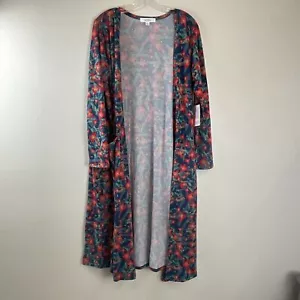 LuLaRoe Women’s Sarah Cardigan Duster Size Large Multicolored Floral NWT - Picture 1 of 8