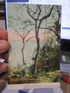 U25 Old FOREIGN Postcard Victoria Falls Zimbabwe Africa Zambezi River Zambia - Picture 1 of 2
