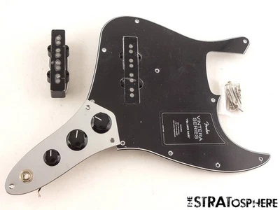 USADO Fender Vintera 70s Jazz Bass LOADED PICKGUARD peças de guitarra 3 dobras preto - Imagem 1 de 2