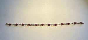 9ct Gold Ruby Bracelet – Birmingham Hallmark – TGC Maker’s Mark – 18.5cm - Picture 1 of 17