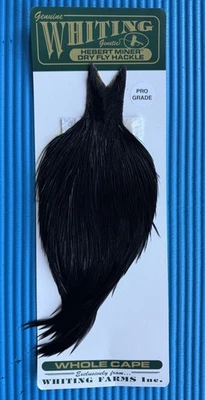 Whiting Farms Hebert Miner grado profesional: Black Hackle 038-SH-E-L Foto 1 de 3