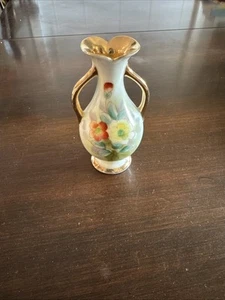 Vintage Miniature Ucagco Japan Hand Painted Pitcher Vase Floral Flower Design - Picture 1 of 6
