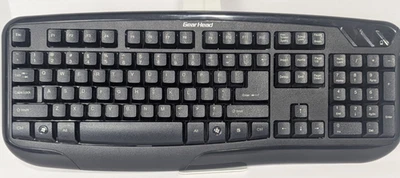 Gear Head KB2500W Wireless Keyboard Black Untested No Receiver No Mouse Turns On - Image 1 of 4