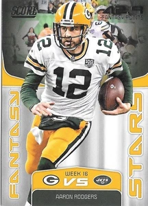 152019 Score Football AARON RODGERS Fantasy Stars -GREEN BAY PACKERS- #FS-15 - Picture 1 of 1