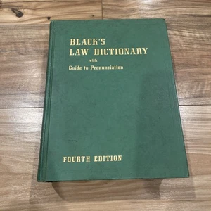 Black's Law Dictionary with Pronunciation Guide Fourth Edition 1957 Book Vintage - Bild 1 von 12