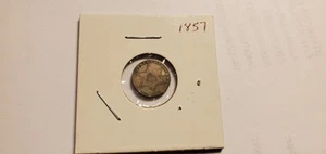 1957 3 Cent Silver Piece !! 90% Silver !! - Picture 1 of 10