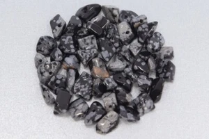 10 g (32,50 € */ 100 g) copos de nieve obsidiana piedra preciosa astilla perforada para Sc - Imagen 1 de 1
