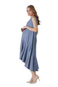 Denim Umstandskleid Schwangerschaftskleid Abendkleid Umstandsmode schwanger 