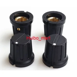 4pc Black Plastic Knob 15.5x15mm for Marshall Guitar AMP Effect Pedal 6.35 Hole - Picture 1 of 3