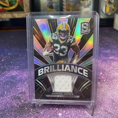 2021 Panini Spectra - Brilliance Silver Prizm #B-AJ Aaron Jones /60 (MEM) - Image 1 of 2
