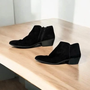Women’s Black Style & Co Wileyy Suede Ankle Booties/Boots - Picture 1 of 8