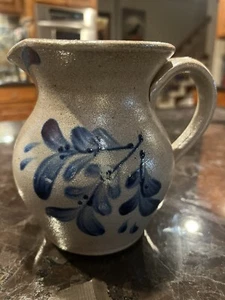 Rowe Pottery Works 2004 Pitcher Salt Glaze 5" Dbl Signed KZ Craig Kitzman And HC - Picture 1 of 16