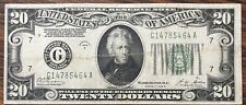 1928 B Twenty Dollar Bill $20 Federal Reserve Note “REDEEMABLE IN GOLD” #75765
