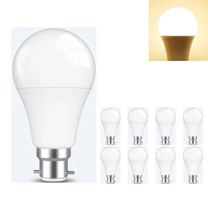 8 Pack B22 Bayonet LED Bulb SMD 2835 5W Warm White Pear Bulbs for Party Festival - Picture 1 of 7