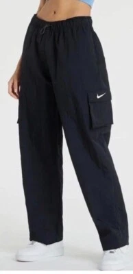 Nike XS черный сплетенный высоты карманы брюки брюки DO7209 EUC - Изображение 1 из 4