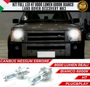 KIT FULL LED LAND ROVER DISCOVERY III H7 ANABBAGLIANTI 6000K 8000 LUMEN CANBUS - Imagen 1 de 11