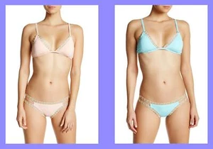 The Bikini Lab ~ Weaving Bralette & Hipster Women's Low Waist Bikini Set $77 NWT - Picture 1 of 5