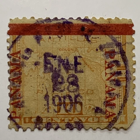 RARE 1904 PANAMA 10C STAMP #79 WITH GORGEOUS PURPLE 1906 SON CANCEL Cover