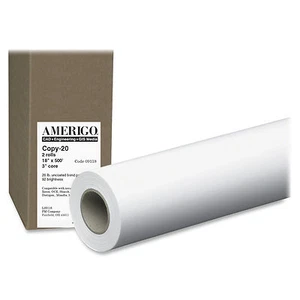 PM Company Amerigo 18" Wide Format Inkjet Paper  PMC09118 18"x500 ft, 2 per/box - Picture 1 of 1