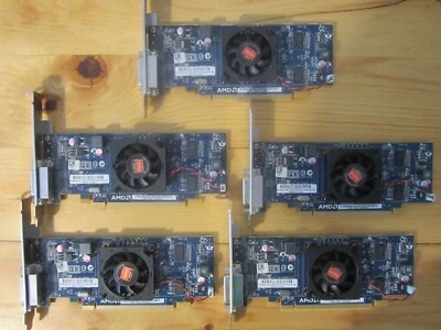 *Lote de 5* Tarjeta de video de altura completa Radeon HD 6350 512 MB DDR3 DMS59 HP 697246-001 Foto 1 de 4
