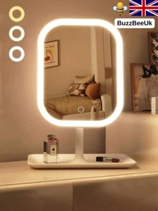 LED Makeup Mirror with Light Touch Control Adjustable Table Vanity Mirror - Picture 1 of 9