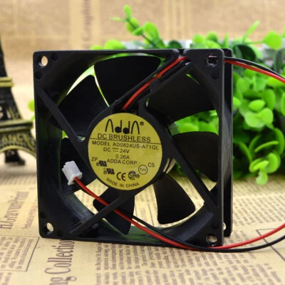 1pc ADDA AD0824US-A71GL 8CM 8025 DC24V 0.26A Power Supply Cooling Fan - Image 1 of 4